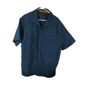 Brothers and Sons Men's Sun Short Sleeve Button Western Shirt Dark Blue XXL